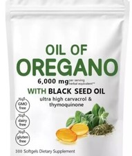 Oil Of Oregano With Black Seed Oil Natural Antioxidant  Immune System 300 Ct