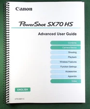 Canon PowerShot SX70 HS Instruction Manual: Full Color & Protective Covers!