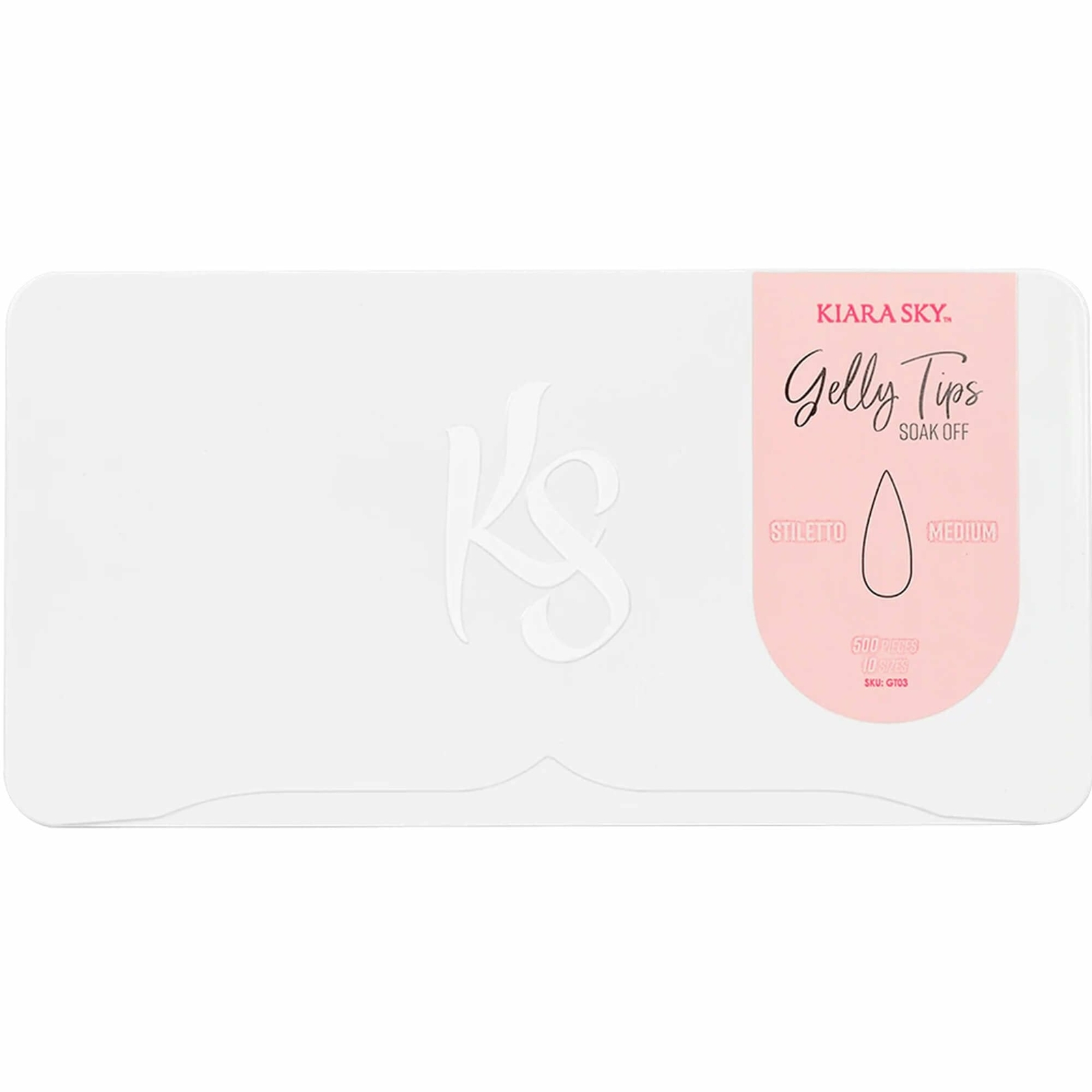 Kiara Sky Soak Off False Nails Gelly Tips - Stiletto (Medium)(500 Pieces) (GT03)