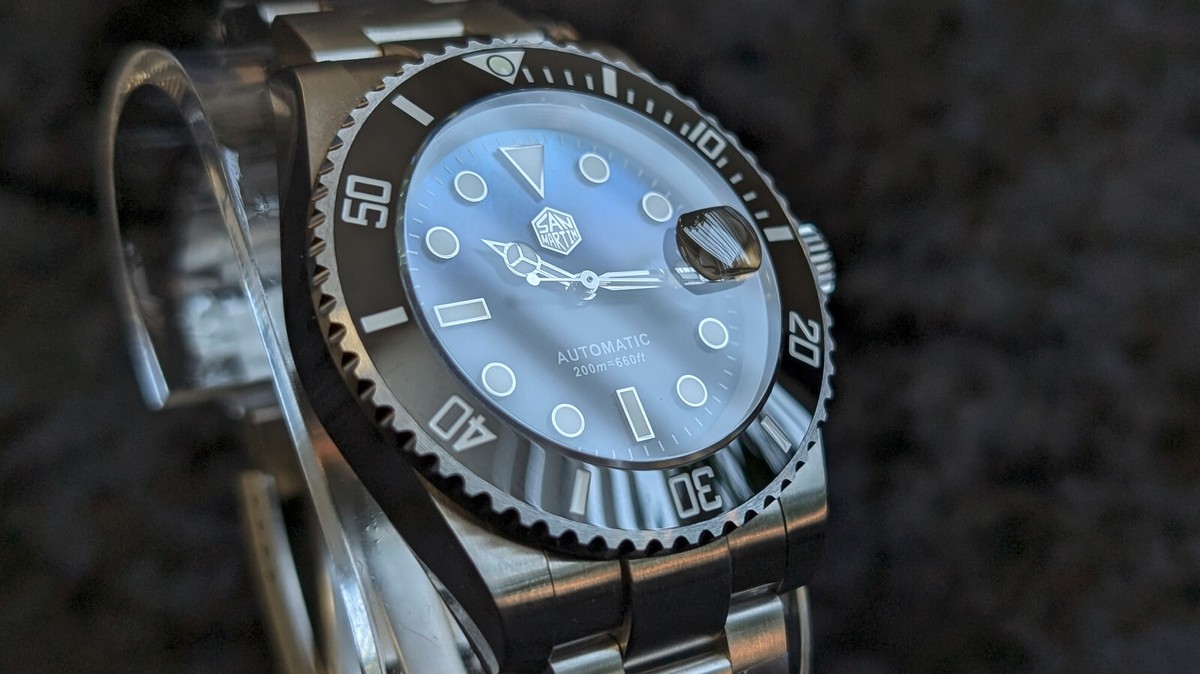 San Martin SN017-G V3 40.5mm Automatic Diver Watch NH35 Blue Black