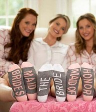 Wedding Socks, Bridal Party Socks, Bride Socks, Maid of Honor Socks, Bridesmaid