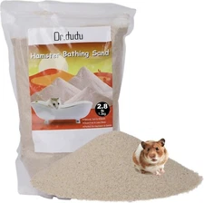 DR.DUDU 2.8lb Dust-Free Hamster Bath Sand for Small Pets (Beige)