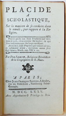 Placide a Scholastique Sur la maniere de ce conduire dans le monde Paris 1775