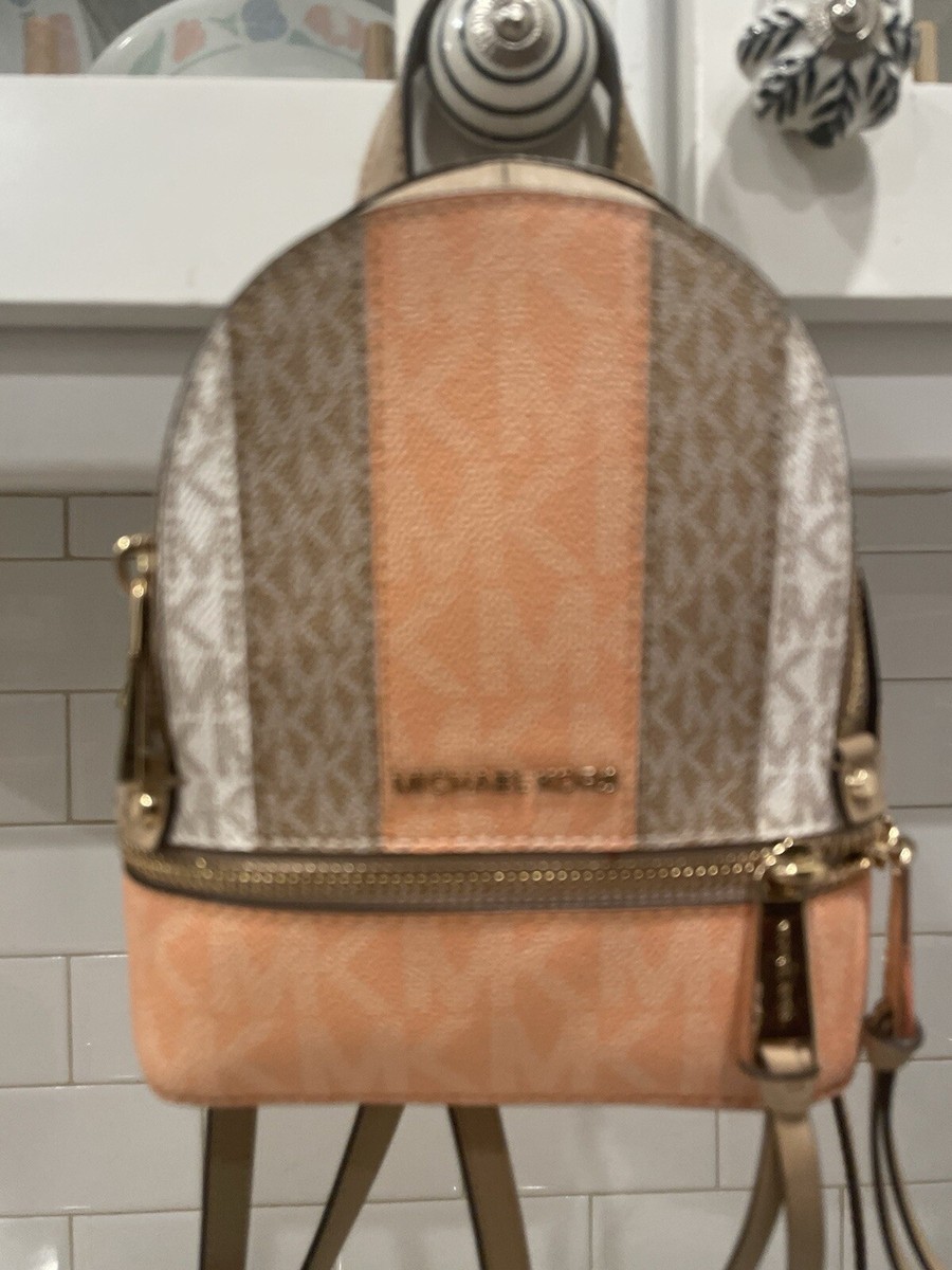 Michael Kors Rhea Zip Extra Small Messenger Backpack Luggage Multi