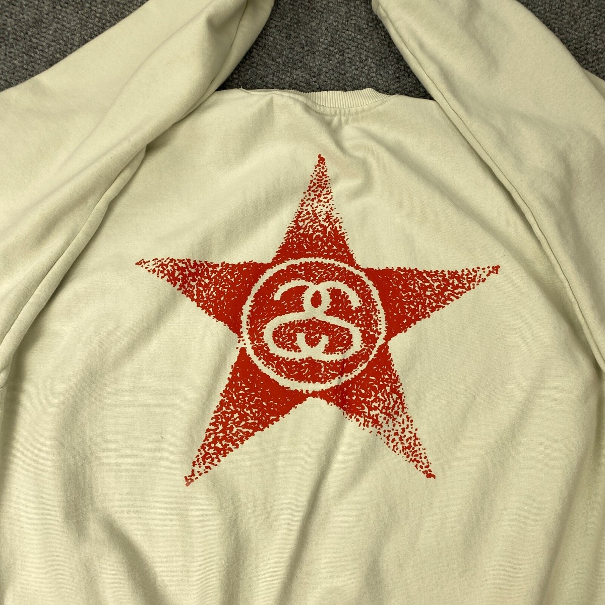 Stussy Double S Star Crew Mens XXL Beige Sweatshirt | eBay