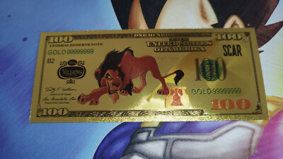 Billet Scar Card Karte Disney Schurken König der Löwen Goodies Ticket Banknote