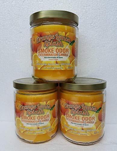 Orange Candle for Smoke Pet Odor Elimination 70 Hour Burn Ti