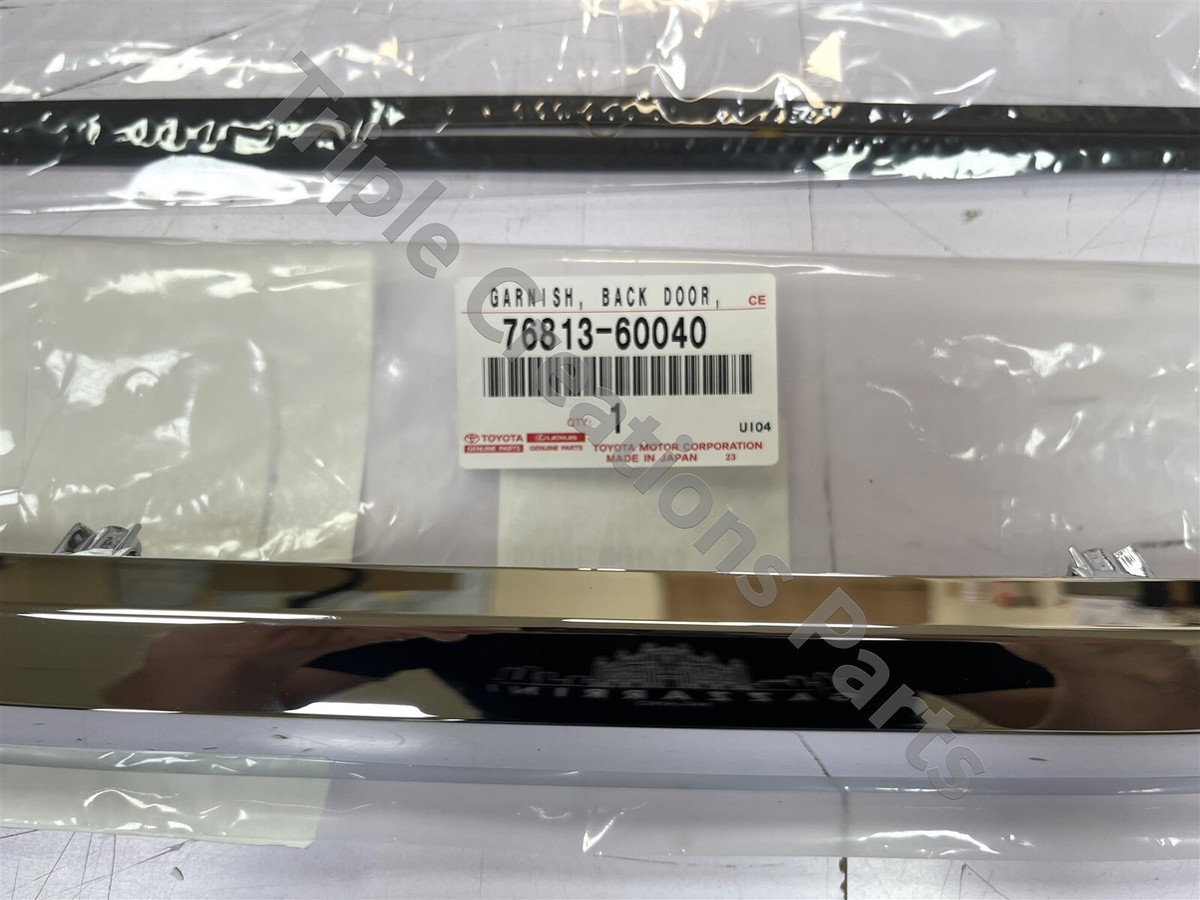Toyota Genuine 76813-60040 Garnish Back Door Outside Lower