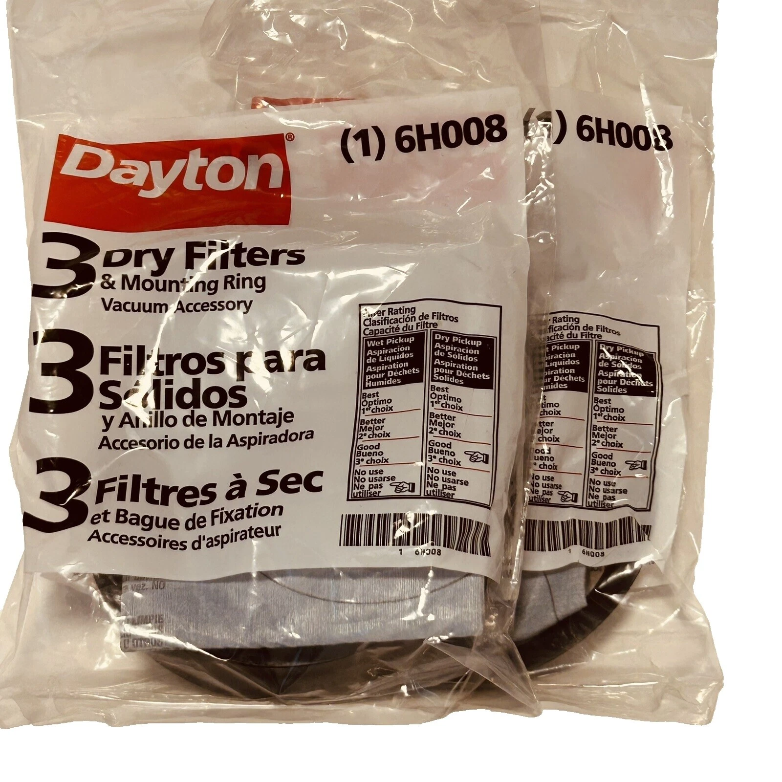 Piezas y accesorios para aspiradoras Dayton