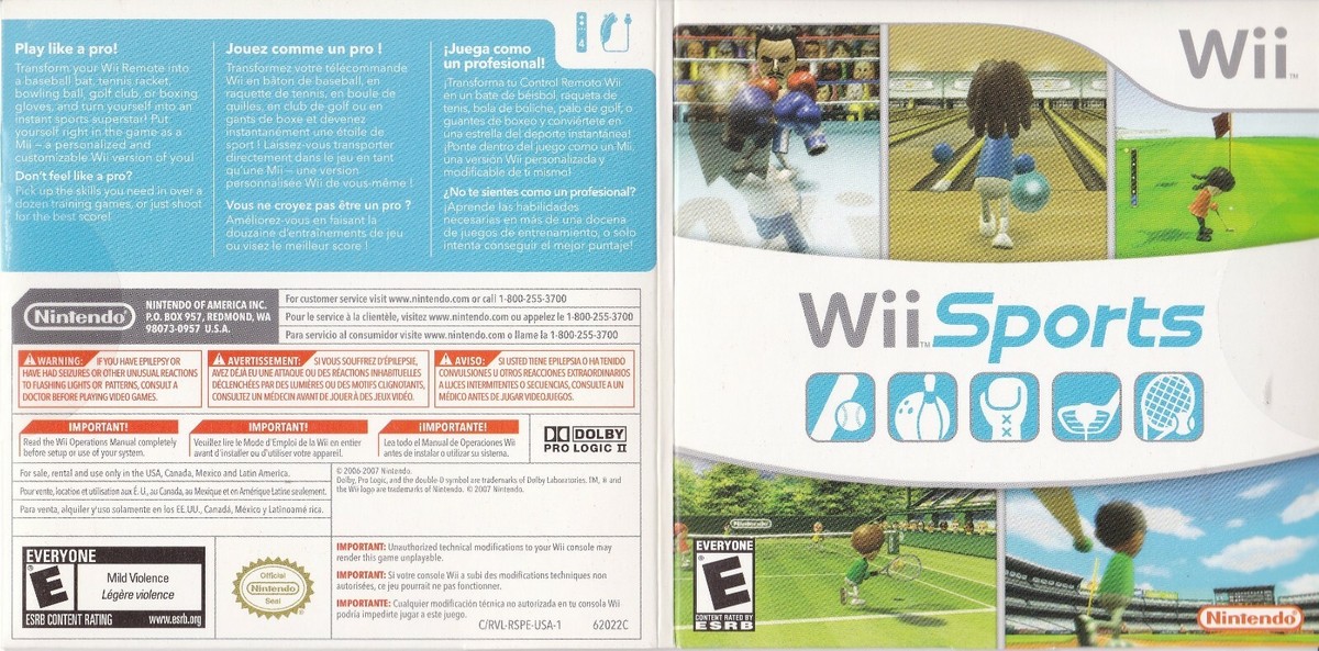 wii&wiiスポーツ！！ Wii Sports (Nintendo Wii) Japan Import US Seller Disc Only