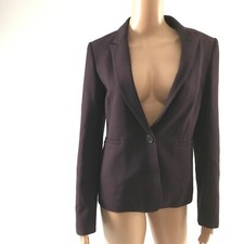 $355 Hobbs Viviene Jacket Blazer Size 6 Purple Single Breasted Collared Career