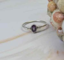 Natural Purple Amethyst Gemstone Ring-925 Sterling Silver Ring Gift For Her