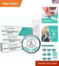 Mint Flavor Denture Adhesive – 12 Hour Hold, Perfect for Full & Partial Dentures