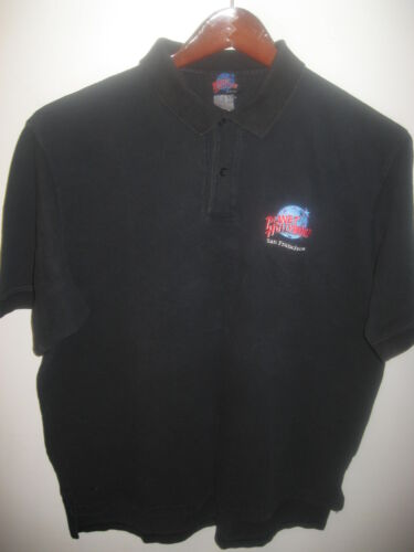 Planet Hollywood San Francisco Vintage 1990s Embroidered Logo Faded Polo Shirt L - Picture 1 of 5