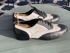 Bloch Capone Men  s Ballroom Shoe Black  White Brogue Leather Wingtips Sz 11