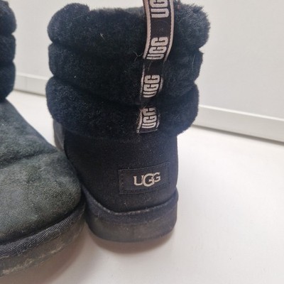 UGG Australia Boots Fluff Mini Quilted Logo Boots Schwarz Gr.42  #3262