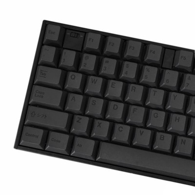 142 Black PBT Keycaps Cherry Profile Dye-Sub Gray Minimalist Keyboard Set