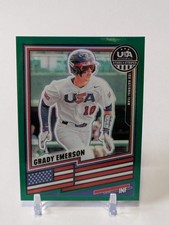 Grady Emerson 2026 USA Baseball Stars & Stripes Green Prizm #155 - FREE SHIPPING
