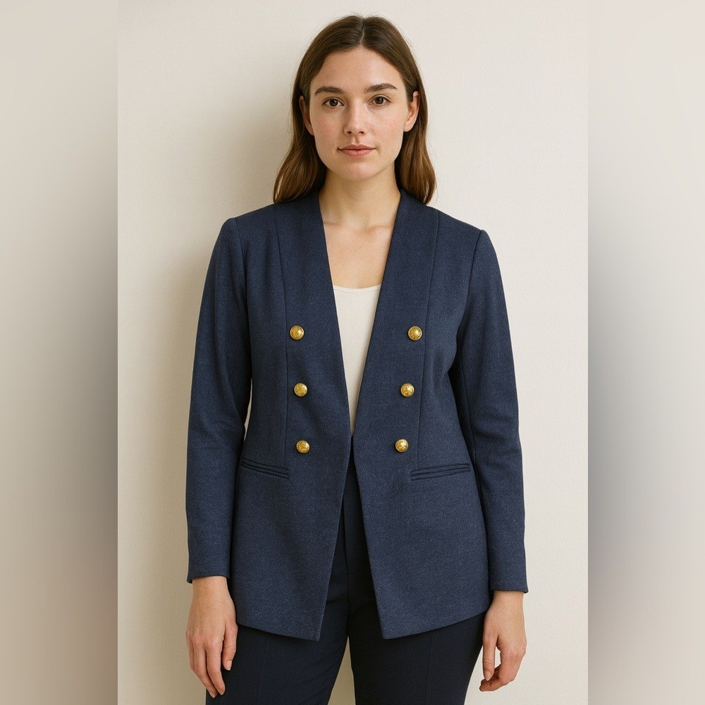 Lane Bryant The Bryant Blazer – Navy Blue Double-Breasted Jacket 20