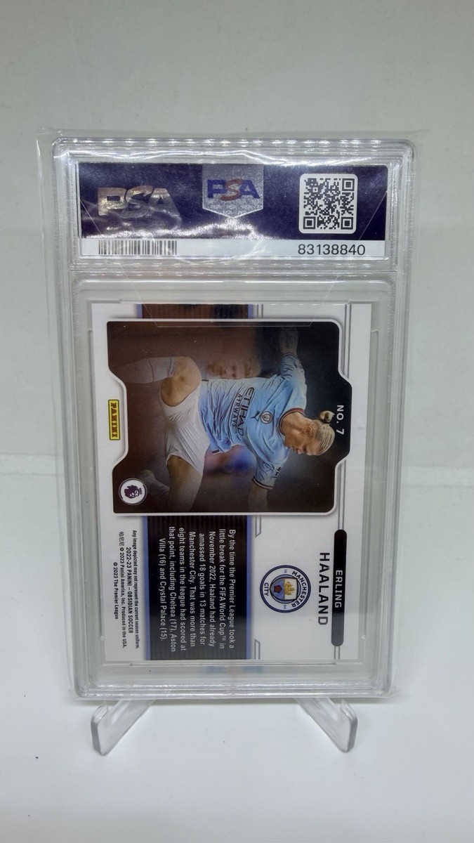 2022-23 Panini Obsidian ERLING HAALAND Black Colorblast SSP Man