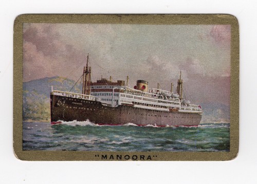 Single Steam ship Swap card T.S.M.V. Manoora Adelaide Steamship Company