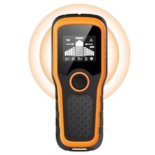 5-in-1 Stud Finder Wall Scanner Wood Metal AC Wire Pipe LCD Detector Orange