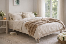 Bed Freme Urban Outfitters Boho Single Wooden White RRP£450 Bargain