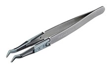 HOZAN ESD Soft Tip Tweezers Anti-static Tweezers Total Length 125mm Opening