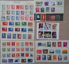 LOT VRAC DE TIMBRES SUEDE  cf photos svp