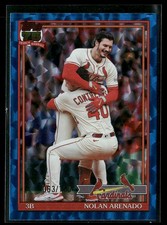 2026 Topps #T91-95 Nolan Arenado 1991 35th Anniversary Blue Crackle Foil #/150