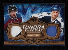 2008-09 Artifacts Copper 24/35 Peter Forsberg Borje Salming Dual Patch HOF 0c3