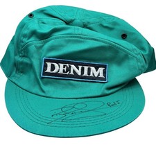 NIGEL MANSELL F1 WORLD CHAMPION SIGNED F1 DENIM VINTAGE SPONSOR BASEBALL CAP