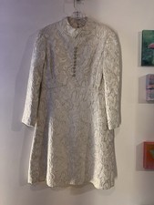 Vintage 1960  s Silver Brocade Cocktail Dress VERA HICKS