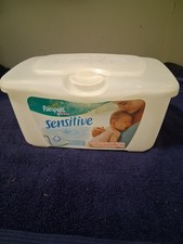 Pampers Sensitive EMPTY Plastic Baby Wipes Container  Used Minor Flaws 