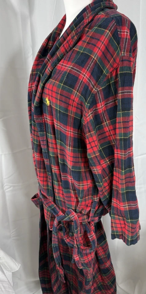 Albornoz Polo Ralph Lauren tartán a cuadros para hombre talla M Foto 4 de 4