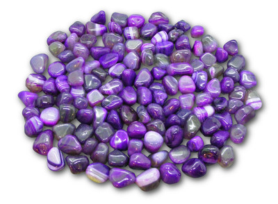 0,5 KG KG LILA ACHAT-TROMMELSTEINE-EDELSTEINE- Ø 15-20 mm GP:29,- /kg A-QU.