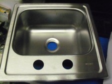 Dayton 15in x15 in x 6in Stainless Steel Single Bowl Drop-In 2-Hole Kitchen Sink