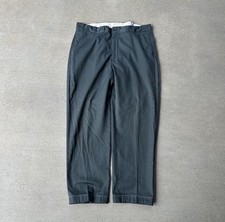 Mens Vintage 60s Montgomery Ward Never Needs Ironing Green/Grey Chinos, 38x30