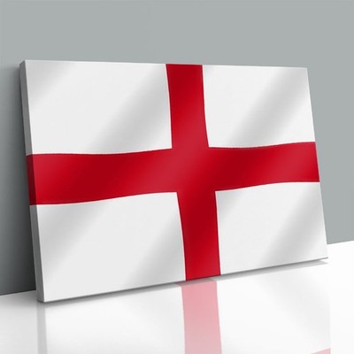 Gerahmter Leinwanddruck St George Cross England Nationalflagge Bild Wandbild