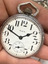 Elgin Grade 291 Model 7 16s7j 1928 Pocket Watch RUNS