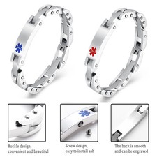 Stainless Steel Chain Link Memory Funeral Urns Bracelet for Cremation Ashe Gift