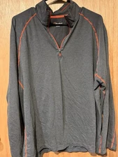 Cloudveil Mens 1/4 Zip Base Layer Outdoors Hiking Golf Size XXL Gray (W)