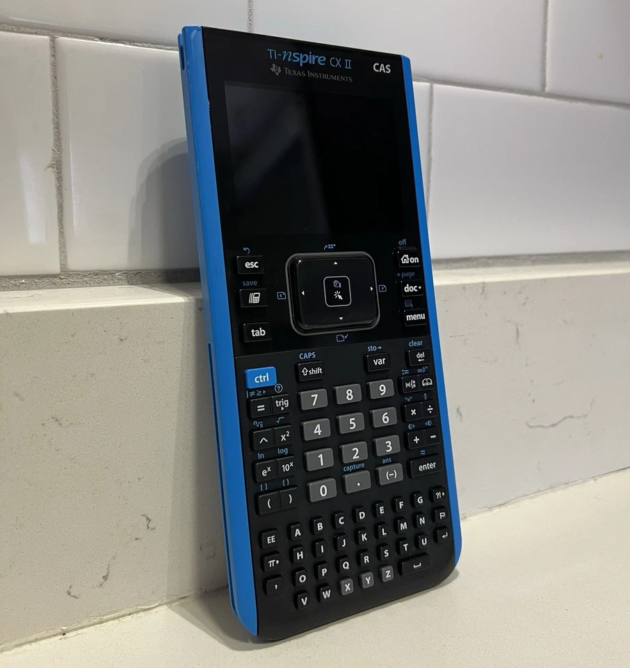 Texas Instruments TI Nspire CX II CAS With Charger & Cover - Image 3 of 4