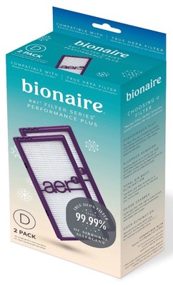 New Bionaire 2pk AER1 Allergen Air Purifier Filters Purple Performance Plus HEPA