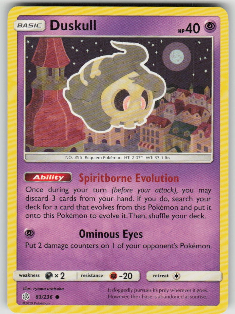 Pokemon Duskull 83/236 SM - Cosmic Eclipse Normal