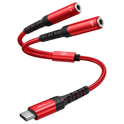 USB C auf Dual 3,5mm Kopfhörer Splitter Adapter 28cm langlebig Kompatibel mit...