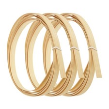 3pcs Bamboo Strips for Weaving 7/16" x 10 Ft Wicker Rattan Cane Reed, Natural