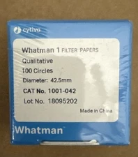 Whatman 1 Qualitative Circles Filter Paper 42.5 mm Diameter 100 Circles 1001-042