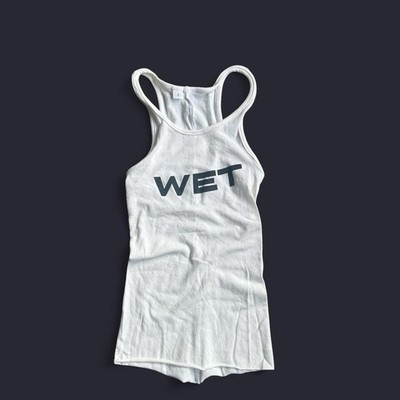Yeezy X Mowalola WET Tank Top White Size 2 Medium NEW Yzy Kayne