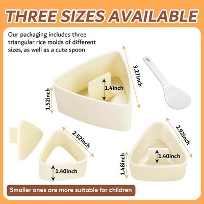 Onigiri Mold Set 3 Pack Rice Ball Sushi Maker Triangle Shapes | eBay